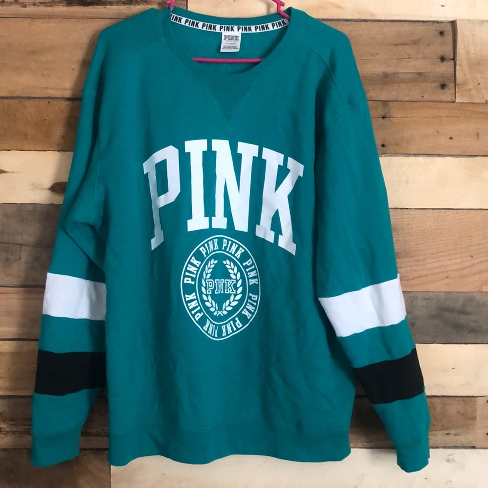 Teal Pullover Pink